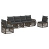Ensemble de canapé de jardin 6 pcs Gris et Gris foncé polyrotin 645997645997