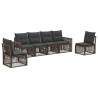 Ensemble de canapé de jardin 6 pcs Gris et Gris foncé polyrotin 645998645998