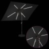 Parasol de jardin avec lumières LED et base 200 x 300 cm 645999645999