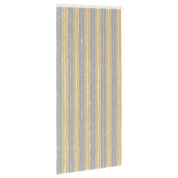 Rideau anti-insectes en chenille Gris et Beige 100 x 220 cm 646010646010