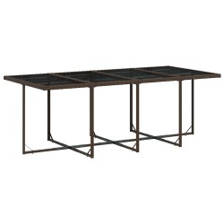 Ensemble à manger de jardin avec coussins 13 pcs marron rotin 646027646027