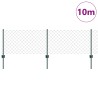 Clôture grillagée avec poteau 10 x 0,6 m Acier recouvert de PVC 646028646028