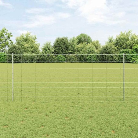 Clôture sauvage extérieure avec poteaux 50 x 1 m Argenté Maille 646034646034
