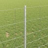 Clôture sauvage extérieure avec poteaux 50 x 1 m Argenté Maille 646034646034