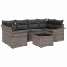 Ensemble de canapé de jardin 7 pcs Gris Poly rotin 646035646035