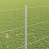 Clôture sauvage extérieure avec poteaux 50 x 1 m Argenté Maille 646036646036