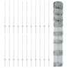 Clôture sauvage extérieure avec poteaux 50 x 1 m Argenté Maille 646036646036