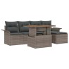 Ensemble de canapé de jardin avec coussin 6 pcs Gris 646040646040