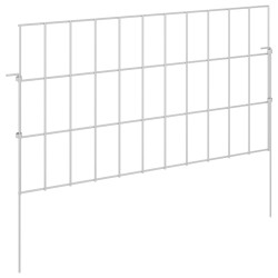 Clôture de jardin avec piquets 24 pcs 55 x 30 cm Mesh Argenté 646044646044