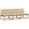Sofa de milieu extérieur Bois d'acacia massif et Textilène 646049646049