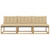 Sofa de milieu extérieur Bois d'acacia massif et Textilène 646049646049