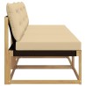 Sofa de milieu extérieur Bois d'acacia massif et Textilène 646049646049