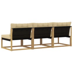 Sofa de milieu extérieur Bois d'acacia massif et Textilène 646049646049
