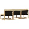Sofa de milieu extérieur Bois d'acacia massif et Textilène 646049646049