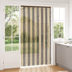 Rideau anti-insectes en chenille Marron foncé et beige 646051646051