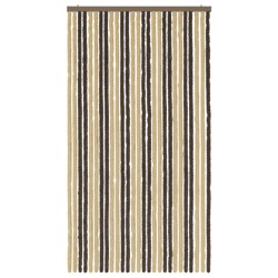 Rideau anti-insectes en chenille Marron foncé et beige 646051646051