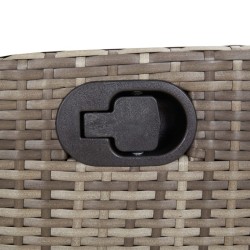 Ensemble à manger de jardin 5 pcs coussins gris résine tressée 646054646054