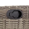 Ensemble à manger de jardin 5 pcs coussins gris résine tressée 646054646054