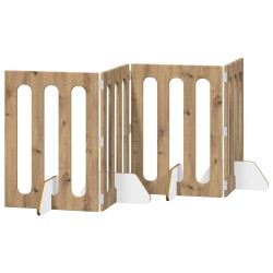 Clôture pliable pour animaux 4 pcs Chêne Artisanal 646060646060