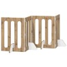 Clôture pliable pour animaux 4 pcs Chêne Artisanal 646060646060