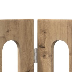 Clôture pliable pour animaux 4 pcs Chêne Artisanal 646060646060