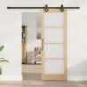 Porte coulissante ORKDAL Naturel et Noir 73,5 x 198,5 cm 646065646065