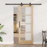Porte coulissante ORKDAL Naturel et Noir 73,5 x 198,5 cm 646070646070