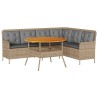 Salon de jardin avec coussins 2 pcs beige résine tressée 646095646095