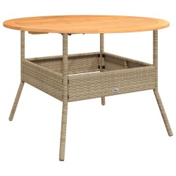 Salon de jardin avec coussins 2 pcs beige résine tressée 646095646095