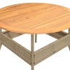 Salon de jardin avec coussins 2 pcs beige résine tressée 646095646095