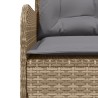 Salon de jardin avec coussins 2 pcs beige résine tressée 646095646095