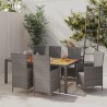 Salon de jardin 7 pcs avec coussins Résine tressée Gris 646099646099