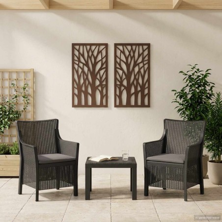 Ensemble salon avec coussin 3 pcs Anthracite PP 646103646103