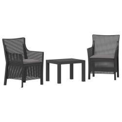 Ensemble salon avec coussin 3 pcs Anthracite PP 646103646103