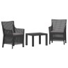 Ensemble salon avec coussin 3 pcs Anthracite PP 646103646103