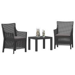 Ensemble salon avec coussin 3 pcs Anthracite PP 646103646103