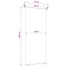 Store latéral de balcon 60 x 250 cm 100% polyester fer acier 646107646107