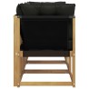 Canapé d’extérieur milieu et coin avec coussin 3 Pièce Blanc 646108646108