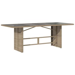 Ensemble de salle à manger pour jardin 7 pcs Beige polyrotin 646109646109