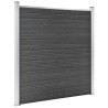 Ensemble de panneau de clôture WPC 353x186 cm Noir 646111646111