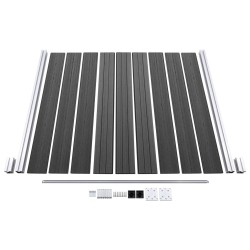 Ensemble de panneau de clôture WPC 353x186 cm Noir 646111646111