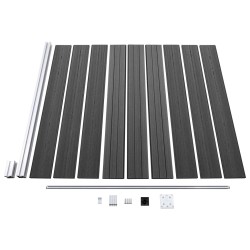 Ensemble de panneau de clôture WPC 353x186 cm Noir 646111646111