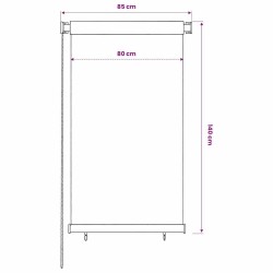 Store roulant d'extérieur 85 (l) x 140 (H) cm HDPE vert foncé 646114646114