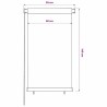 Store roulant d'extérieur 85 (l) x 140 (H) cm HDPE vert foncé 646114646114