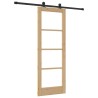 Porte coulissante ORKDAL Naturel et Noir 73,5 x 198,5 cm 646115646115