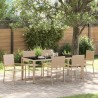 Ensemble de salle à manger pour jardin 7 pcs Beige polyrotin 646117646117