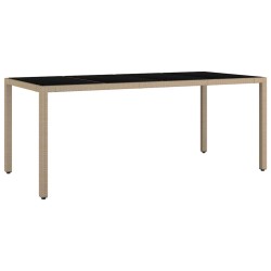 Ensemble de salle à manger pour jardin 7 pcs Beige polyrotin 646117646117