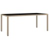 Ensemble de salle à manger pour jardin 7 pcs Beige polyrotin 646117646117