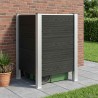 Clôture de poubelle Gris 85 x 85 x 115 cm Aluminium et WPC 646122646122