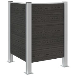 Clôture de poubelle Gris 85 x 85 x 115 cm Aluminium et WPC 646122646122